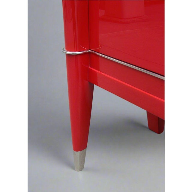 Red 1930s Single Art Deco Cabinet by De Coene Frères. For Sale - Image 8 of 8