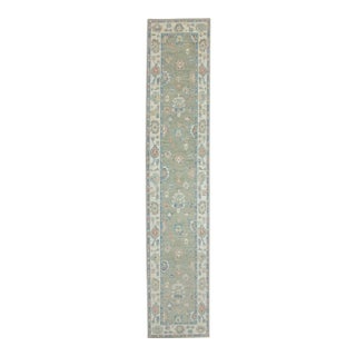 Turkish Oushak Runner Rug 2'9" x 14'1" #17706 For Sale