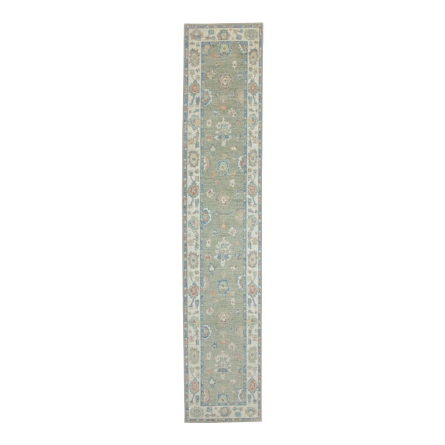 Turkish Oushak Runner Rug 2'9" x 14'1" #17706 For Sale