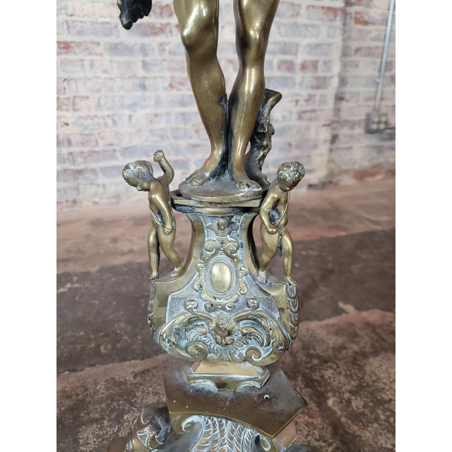 19th Century Large French Figural Nude Bronze Fireplace Chenets -A Pair For Sale - Image 11 of 11