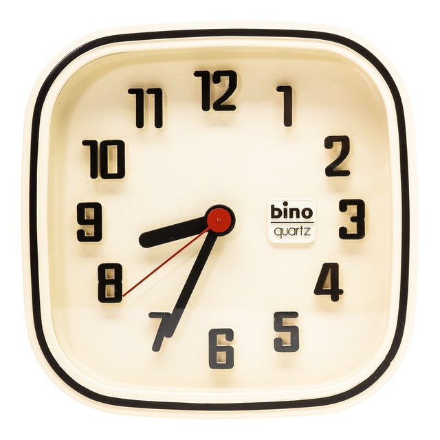 Bino Quartz Wall Clock, 1980s For Sale