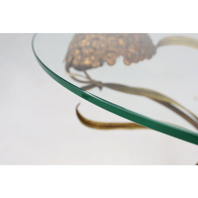 Hollywood Regency French Coffee Table with Lightning in Brass Flowers, 1950s For Sale - Image 13 of 18