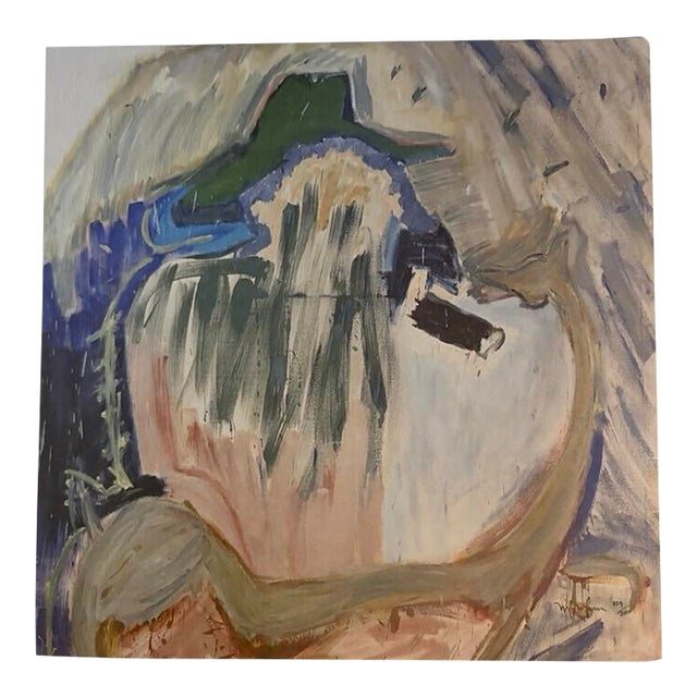 Vintage Abstract Expressionism Lithograph by Marcy Brafman, Signed, Unframed For Sale