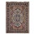 Vintage Persian Tabriz Area Rug, Hand-Knotted Wool, Heriz Geometric Pattern, Ivory & Red, 5x6 For Sale