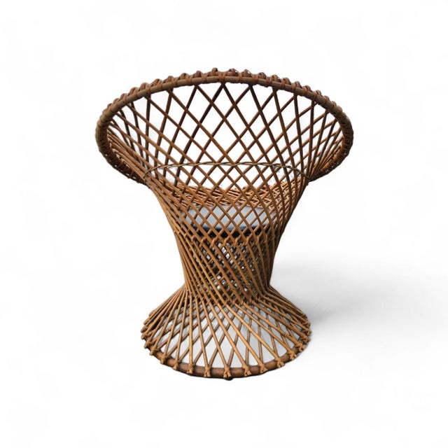 Tan Round Rattan Chair Armchair from Rohé, Noordwolde For Sale - Image 8 of 9