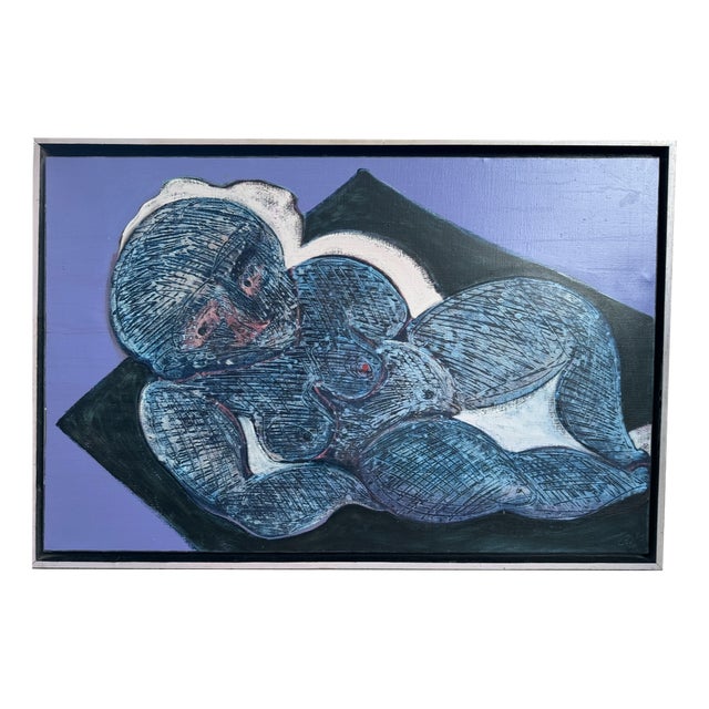 Henri Ren, Portrait, 1983, Oil on Canvas For Sale