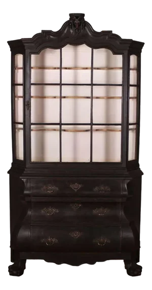 Painted Dutch Bombe Cupboard, 1890s