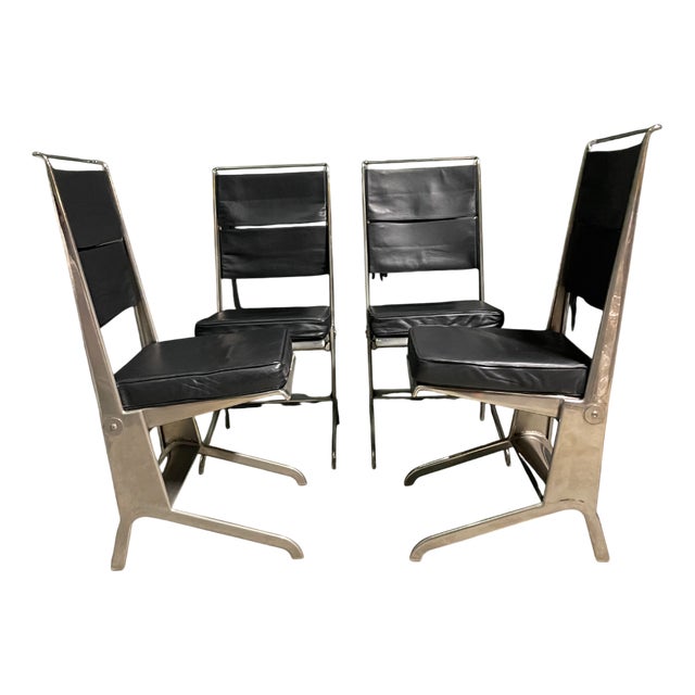 Vintage Folding Chairs by Jean Prouvé for Tecta, 1983, Set of 4 For Sale
