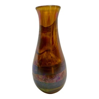 1990s Lotten Art Glass Gallery and Studios Small Vase For Sale