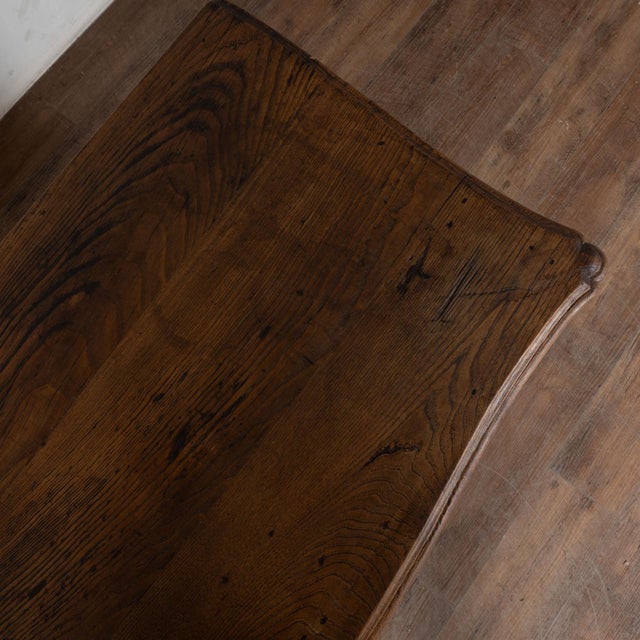 19th Century French Oak Chest of Drawers or Console Table With Cabriole Legs For Sale - Image 6 of 12