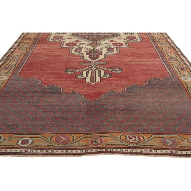 Vintage Turkish Oushak Rug, 05'02 X 11'04 For Sale - Image 4 of 10