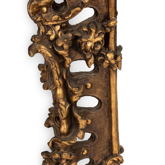 19th Century Louis XV Style Mirror with Gilt Wood Frame Surround, 1970s For Sale - Image 14 of 15