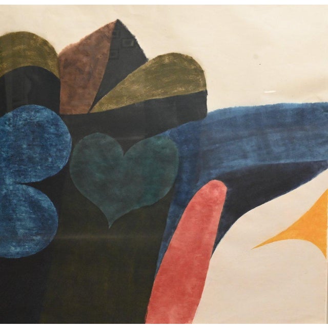 Mid-Century Modern 1970s Original Signed Carol Summers "Big Sur" Woodcut Framed For Sale - Image 3 of 12