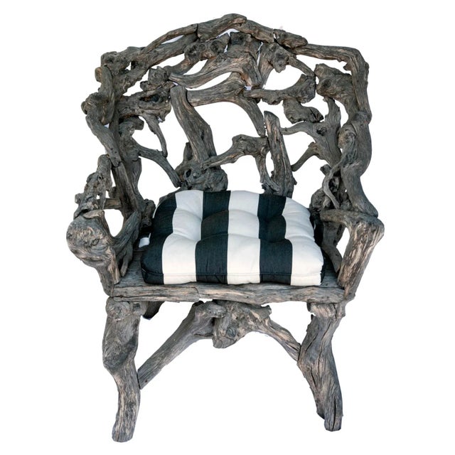 Wood Late 20th Century King Driftwood Chair For Sale - Image 7 of 12