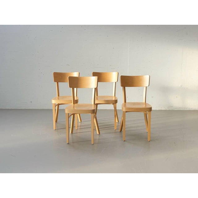 Brown Side Chair in Beech by Ton For Sale - Image 8 of 15