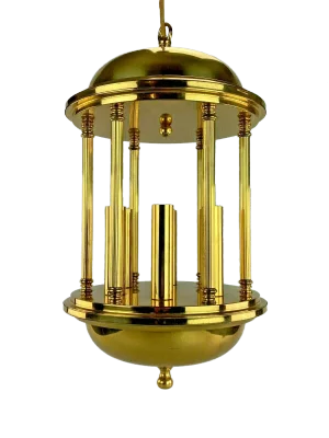 Large Brass Ceiling Lamp, 1970s