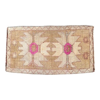 Oushak Vintage Farm House Deco Small Rug For Sale