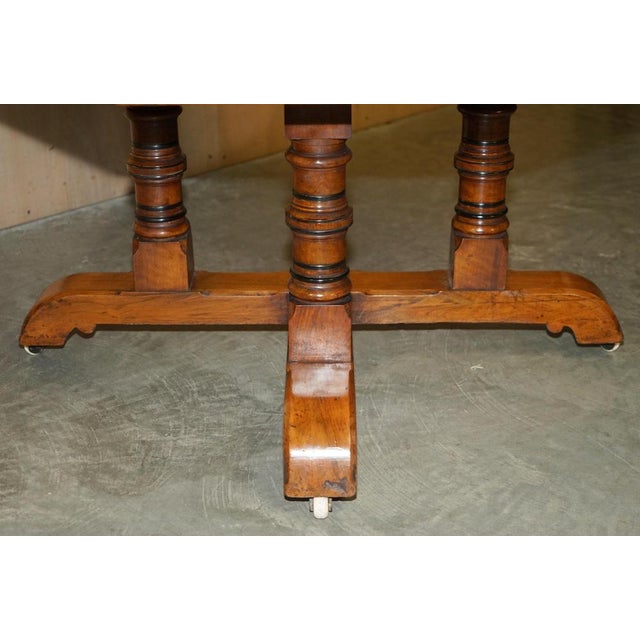 Gothic Revival Pollard Centre Library Table in Oak, 1840s For Sale - Image 10 of 18