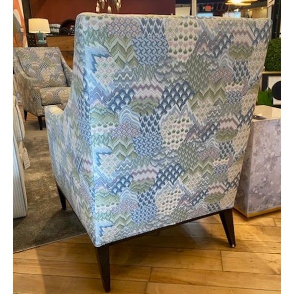 Bring designer appeal to any room with this pair of Thibaut upholstered chairs. They feature a rich dark walnut finish and...