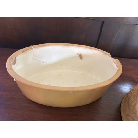 Beige Mid 20th Century Signed Wedgewood Cane Ware Game Pie Tureen or Serving Dish With Cover and Insert For Sale - Image 8 of 16