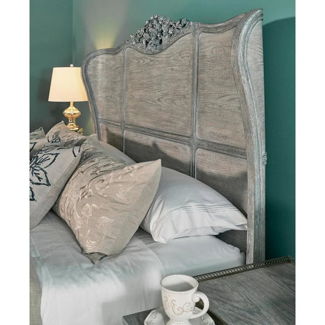 Wood French Provincial Painted King Size Bed For Sale - Image 7 of 12