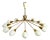 Mid-Century Brass 12-Armed Chandelier with Opal Glass Shades, 1950s For Sale