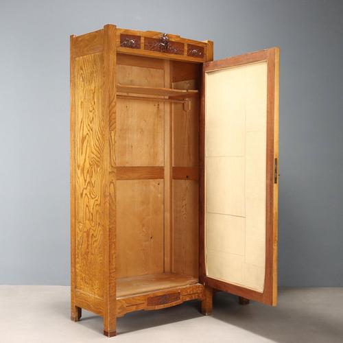 Liberty Wardrobe in Oak with Mirror For Sale - Image 3 of 12