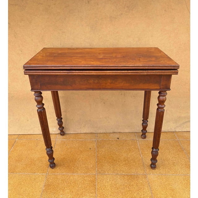 Antique Oak Games Table with Green Felt Top, Early 20th Century For Sale - Image 4 of 11