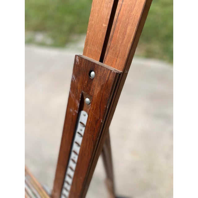 Wood Vintage Large Wood Easel by AncoBilt | Extendible + Fully Adjustable For Sale - Image 7 of 13