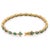 Green 18k Yellow Gold 13.5cts Emerald and Diamond Tennis Bracelet For Sale - Image 8 of 9