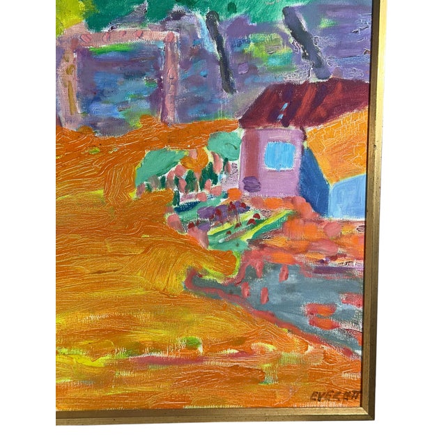 20th Century French Fauvist Painting of the Village De Ollioules, France For Sale - Image 4 of 12