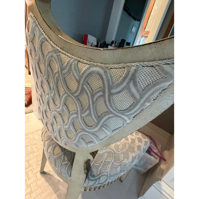 Cream Dixie & Grace Shield‑Back Occasional Chair – Gilt Accents & Custom Upholstery For Sale - Image 8 of 9