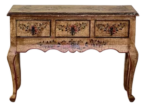 Antique Hand-Painted Console Table/Server, Pennsylvania Dutch Style, C. 1900