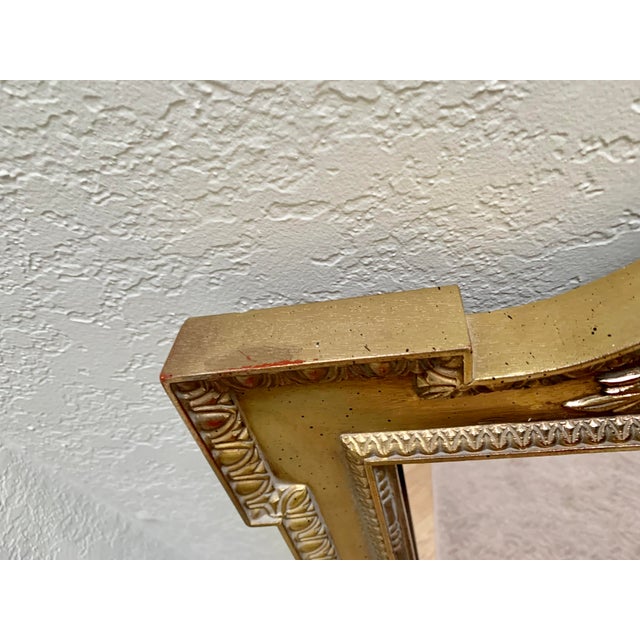 Glass Large Vintage Late 20th Century Gold Mirror For Sale - Image 7 of 9