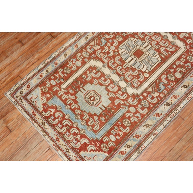Antique Persian Malayer Scatter Rug - 3' x 6'1" For Sale - Image 4 of 7