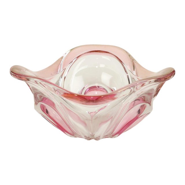 Pink Vintage Murano Pink Glass Fruit Bowl, 1960s For Sale - Image 8 of 14