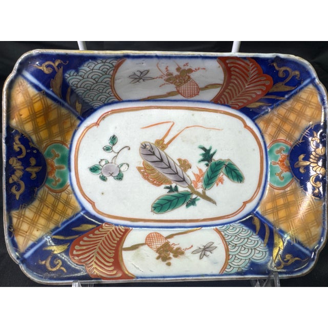 19th Century Japanese Arita Imari Porcelain Rectangular Trays - Set of Five For Sale - Image 4 of 8