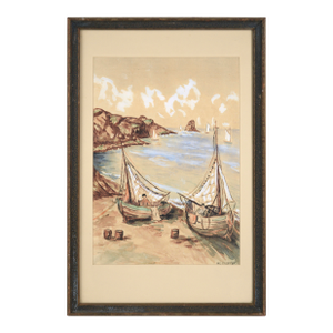 Sailboats on the Beach - Seascape by M. L. Pfeffer