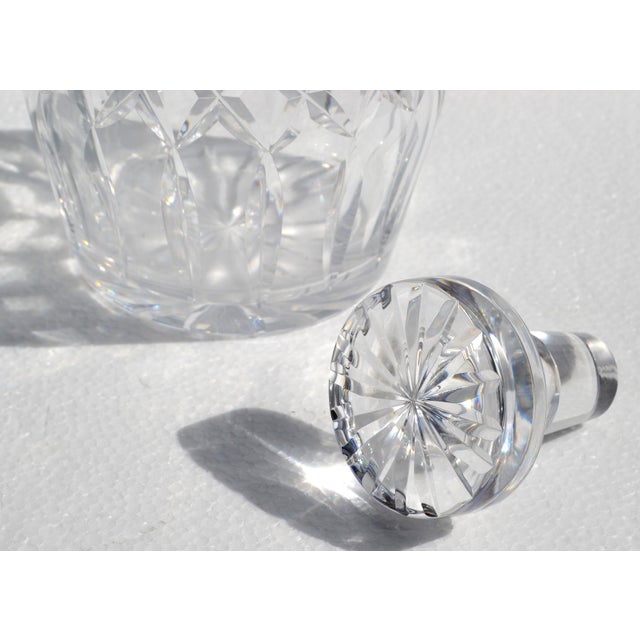 1970s Vintage Waterford Crystal Spirit Liquor Decanter Handmade Cut Glass Pattern Star Stopper For Sale - Image 5 of 16