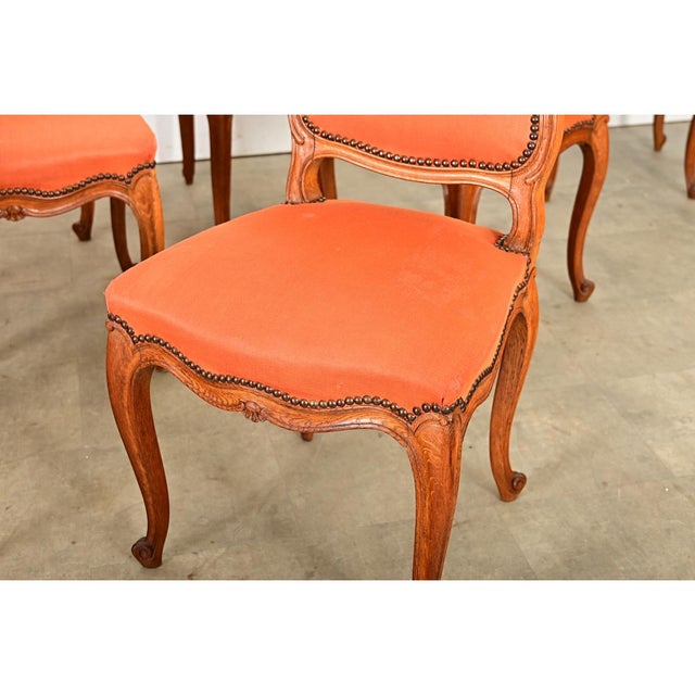 French Vintage Set of Nine Louis XV Style Dining Chairs For Sale In Baton Rouge - Image 6 of 15