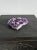 Purple Amethyst Crystal Cluster Slab Calcite Hematite Spike For Sale - Image 11 of 13