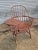 Richard Dimes Company Late 20th Century d.r. Dimes Red Sack Back Windsor Writing Arm Chair Bench Made New Hampshire For Sale - Image 4 of 10