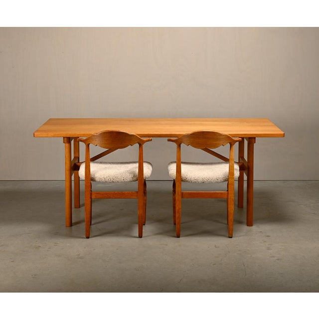 Børge Mogensen Vintage Danish Oak Dining Table by Børge Mogensen, 1960s For Sale - Image 4 of 18
