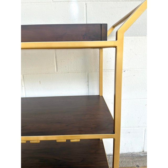 Hooker Hooker Furnishings Gold Bar Cart With Removable Tray. For Sale - Image 4 of 9
