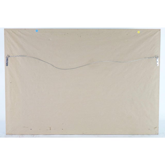 Sculpture Materials "Whispers of Peace" - Mid 20th Century Double Piece Very Large Print of Original Mixed Media Painting, Signed, Framed For Sale - Image 7 of 7