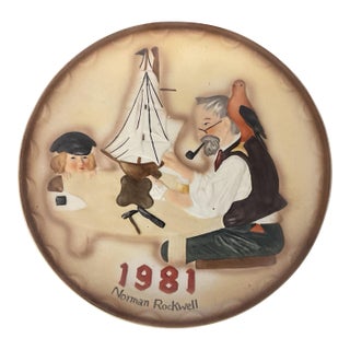 1981 Norman Rockwell “Plate Americana” Decorative Wall Plates – Set of 3 For Sale
