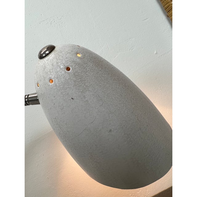 Mid-Century White Shrink Varnish Table Lamp, 1950s For Sale - Image 9 of 18