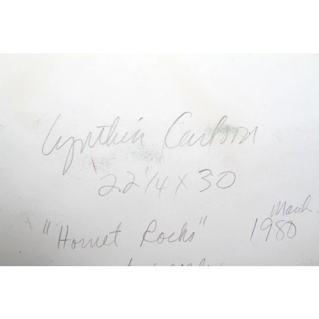 Artist: Cynthia Carlson, American (1942 - ) Title: Hornet Rocks Year: 1980 Medium: Roplex, acrylic, & wax crayon, signed,...