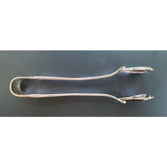 English Mid 20th Century Silver Plate Ice Tongs For Sale - Image 3 of 4