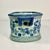 Ceramic 1950s Vintage Boho Chic Chinoiserie Hollywood Regency Celadon and Blue Foot Bath Catchall For Sale - Image 7 of 14